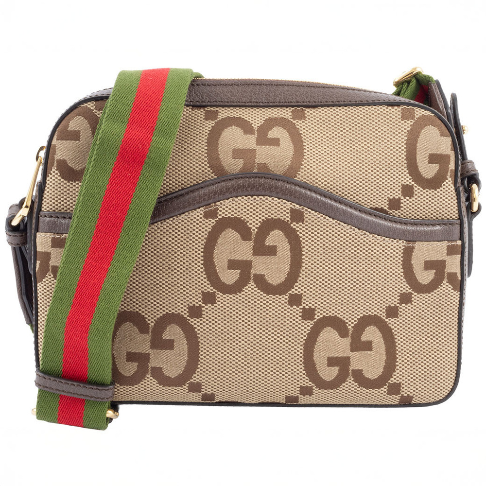 Gucci bag green red shoulder Jumbo GG beige brown